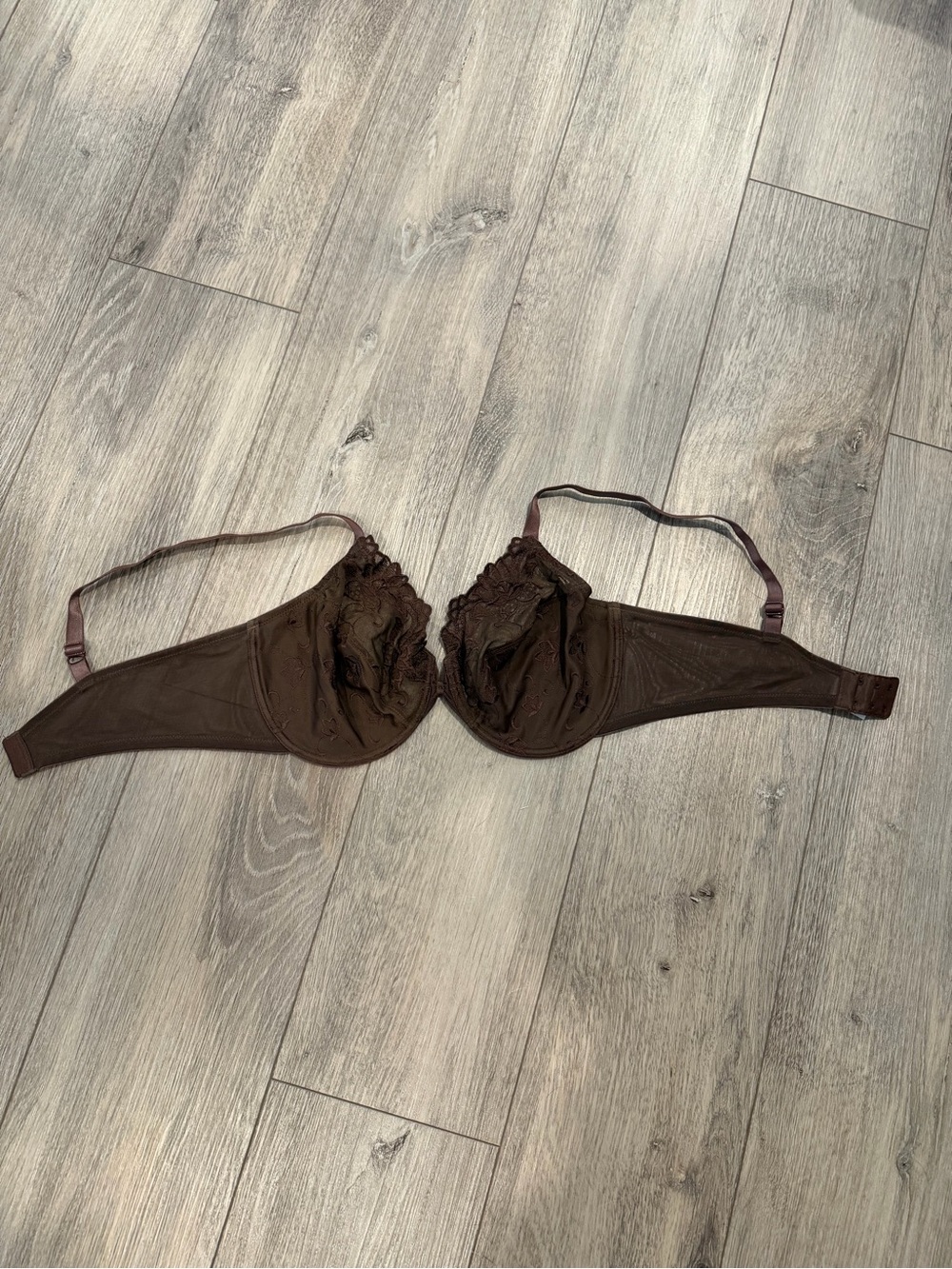 Brown Lace Underwire Bra - Women Intimates